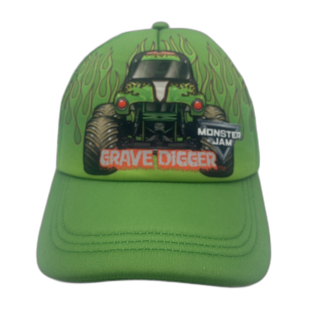 2024 Monster Jam GRAVE DIGGER Monster Truck Adjustable Snapback Mesh Cap Hat